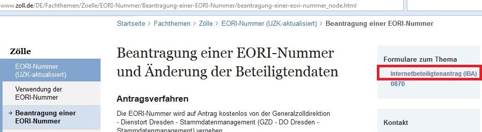 EORI Nummer Beantragen Zollnummer Beantragen | Rothlive.de