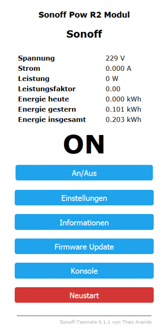 Sonoff Pow R2 Modul