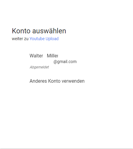 Youtube Kanal erster Upload Youtube Kanal erster Upload